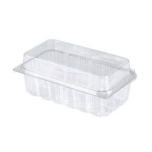 Rectangular Hinged Lid Container Clear 180x90x80MM (Case 420)