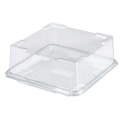Square Hinged Cake Container Clear 180x65MM (Case 240)