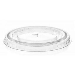 rPET Smoothie Cup Flat Lid with Straw Slot 16OZ (Case 1000)