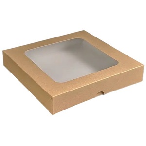 Kraft Window Cake Box 9x9x2" (Case 175)